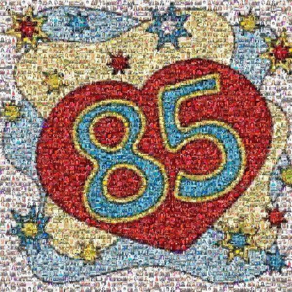 85 Years photo mosaic