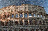 Colosseum  Rome Italy ruins historical sky landmarks outdoors arena