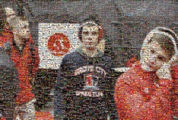 Wrestlers photo mosaic