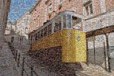 funiculars trams cars mountainside railway railroad travel transport incline decline ascent descent stations cables Portugal Lisbon European international classic vintage