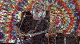 jerry garcia bands musicians performers performance guitars tie dye patterns grateful dead rock 