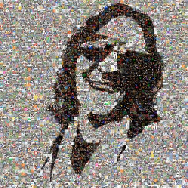 Silhouette Portrait photo mosaic