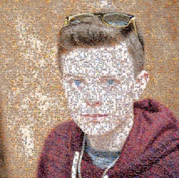 Serious Young Lad photo mosaic