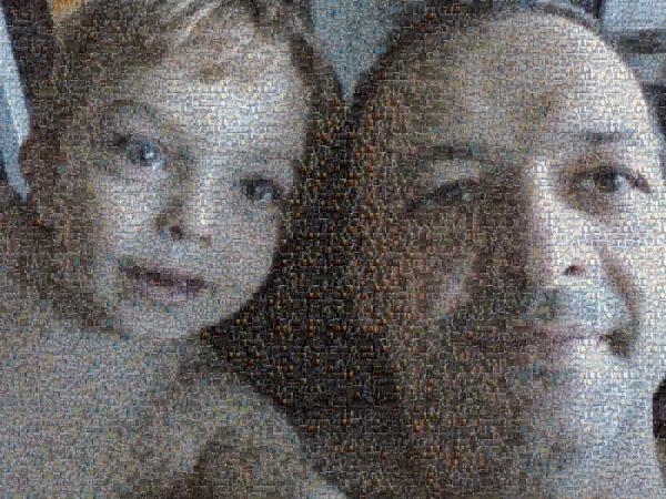 Father Son Selfie photo mosaic