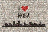 NOLA text words graphics logos love hearts symbols icons city cities skyline silhouettes letters pride 