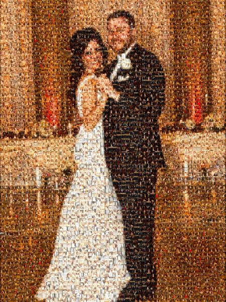 Beautiful Wedding Couple photo mosaic