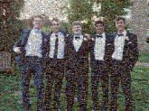teens boys friends students prom tuxedos formal attire people group faces