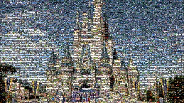 Disney World, Cinderella Castle photo mosaic