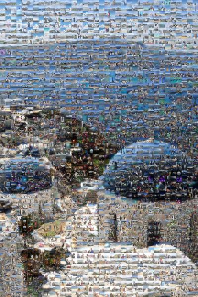 Santorini photo mosaic