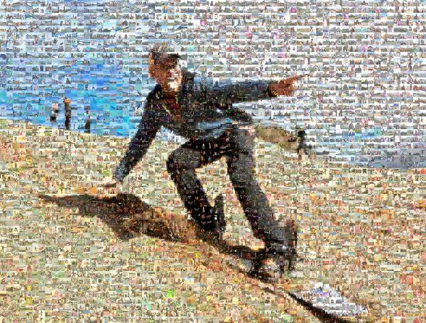 A Sand Surfer photo mosaic