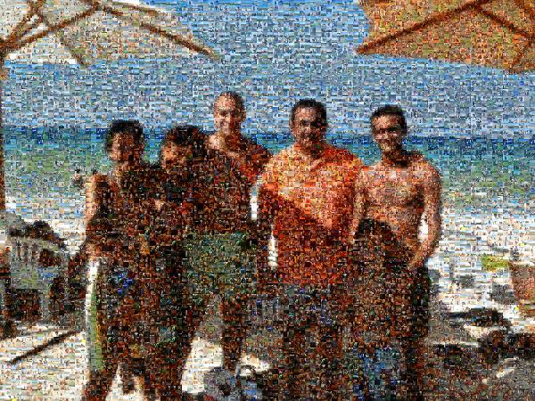 Family Beach Trip photo mosaic