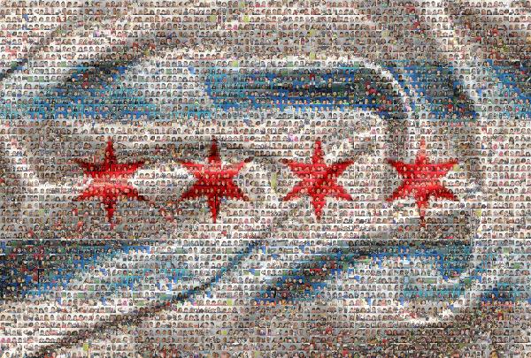 Chicago Flag photo mosaic