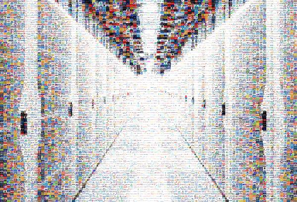 Data Center Hallway photo mosaic