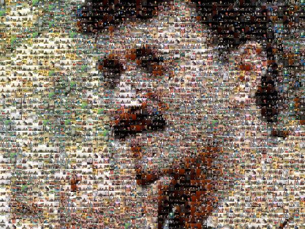 Man in Thought photo mosaic