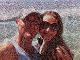 couple vacation beach travel people faces love sunglasses ocean 