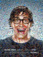 posters banners advertisement portraits person faces glasses smiling teeth fangs graphics surreal