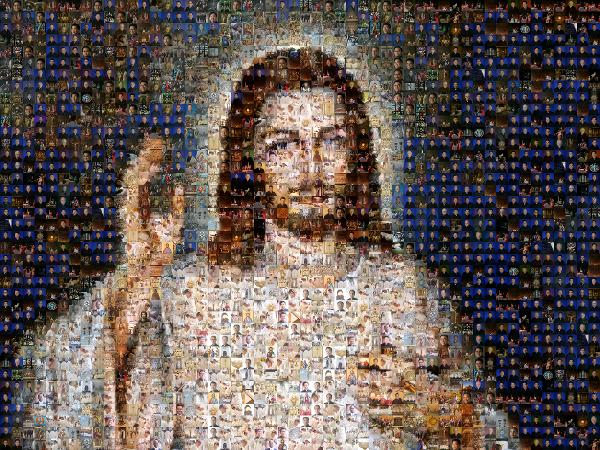  Portrait of Jesus photo mosaic
