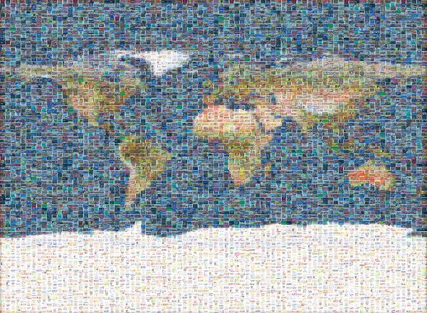 World Map of Snacks photo mosaic
