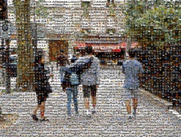 Family Walk photo mosaic
