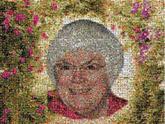 flowers portrait faces woman memorial 