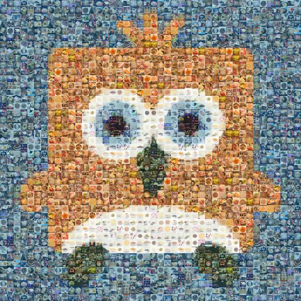 An Owl photo mosaic