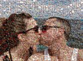 couples kissing people profiles sunglasses vacation travel beach ocean summer 