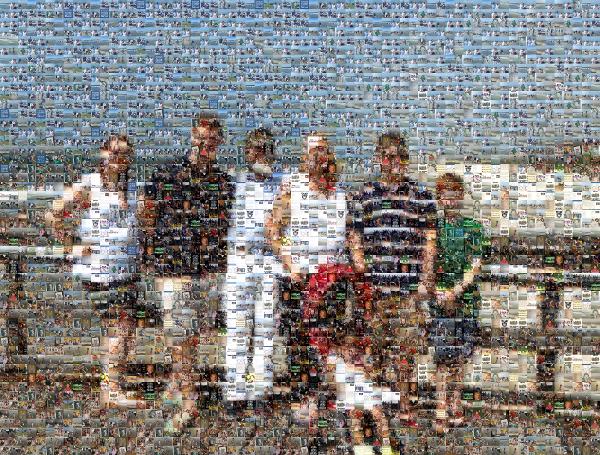 Family at the Beach photo mosaic