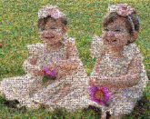 sisters twins girls children kids people faces portraits outdoors siblings holiday spring