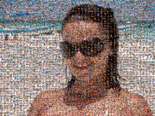 Woman at the Beach photo mosaic