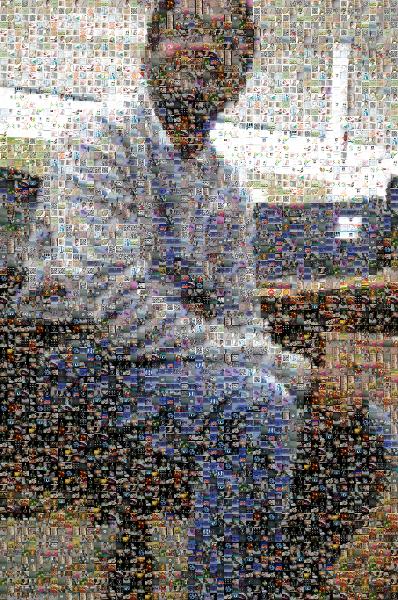 Man Sitting in a Chair photo mosaic