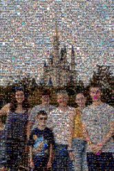 Disney Magic Kingdom Family Fun Vacation distant distance groups people faces travel castles full body