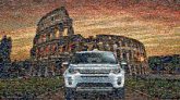 land rovers cars vehicles sunsets travel vacation italy rome european landmarks colosseum architecture structures 