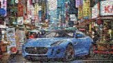 jaguar sports cars automobiles vehicles cities city urban korea downtown