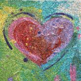 heart painting artistic colors abstract objects symbols graphics love