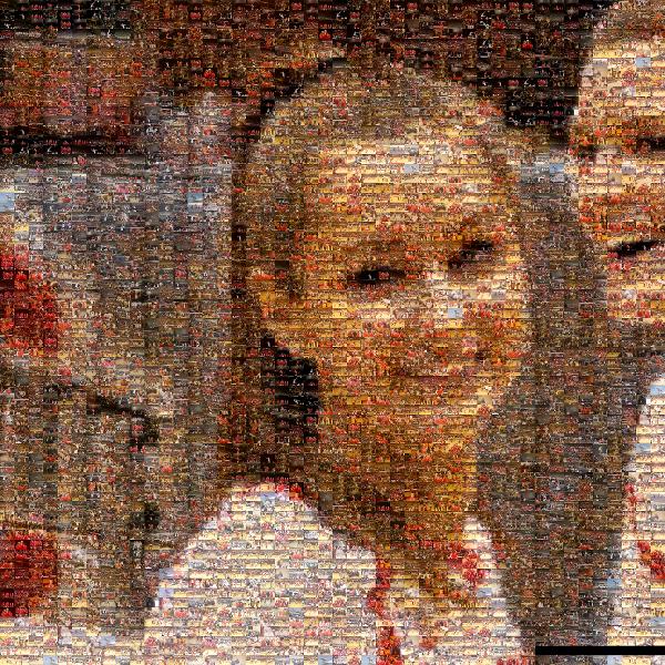 A Young Volleyball Player photo mosaic