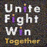unitefightwin unite fight win text logos together