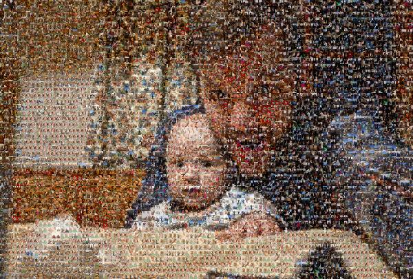 Father and Son Selfie photo mosaic