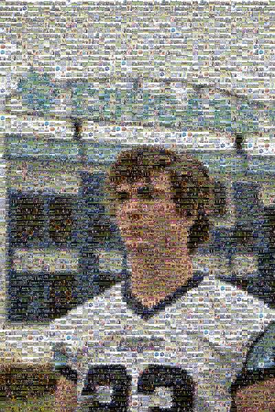 Young Football Player photo mosaic