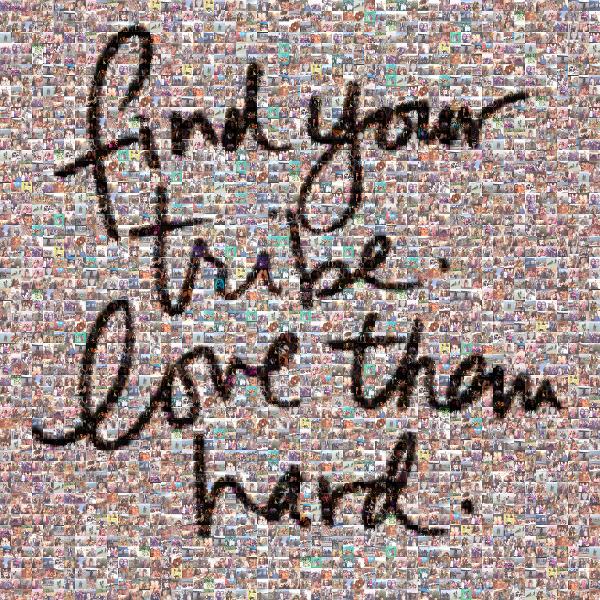 An Inspirational Quote photo mosaic