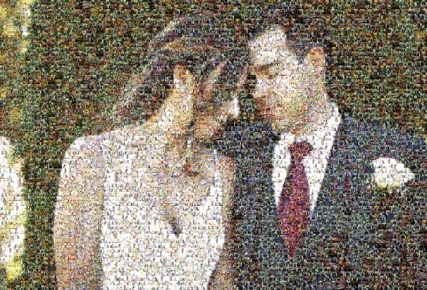 A Peaceful Wedding Moment photo mosaic
