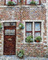 homes houses windows facades buildings bricks doors sidewalk city towns quaint neighborhoods