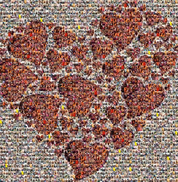 Hearts photo mosaic
