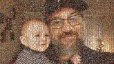 father son dad kids children baby infant faces portraits selfies man glasses 
