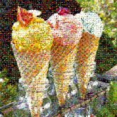 ice cream cones food sweets desserts colorful fruits vegetables