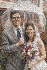 weddings ceremony ceremonies raining umbrellas brides grooms posing portraits smiling love people persons together bouquets