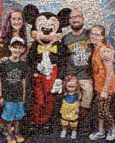 Mickey Disney family families vacations fans groups people smiling together posing portraits distance figures