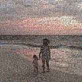 family siblings kids children vacations travel silhouettes beaches ocean shore summer people