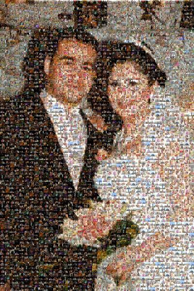 Bride and Groom photo mosaic