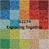 exploring together words text letters graphics shapes squares color blocks community