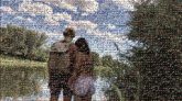young people couples love man woman holding hands outdoors adventure outside lakes trees landscapes nature